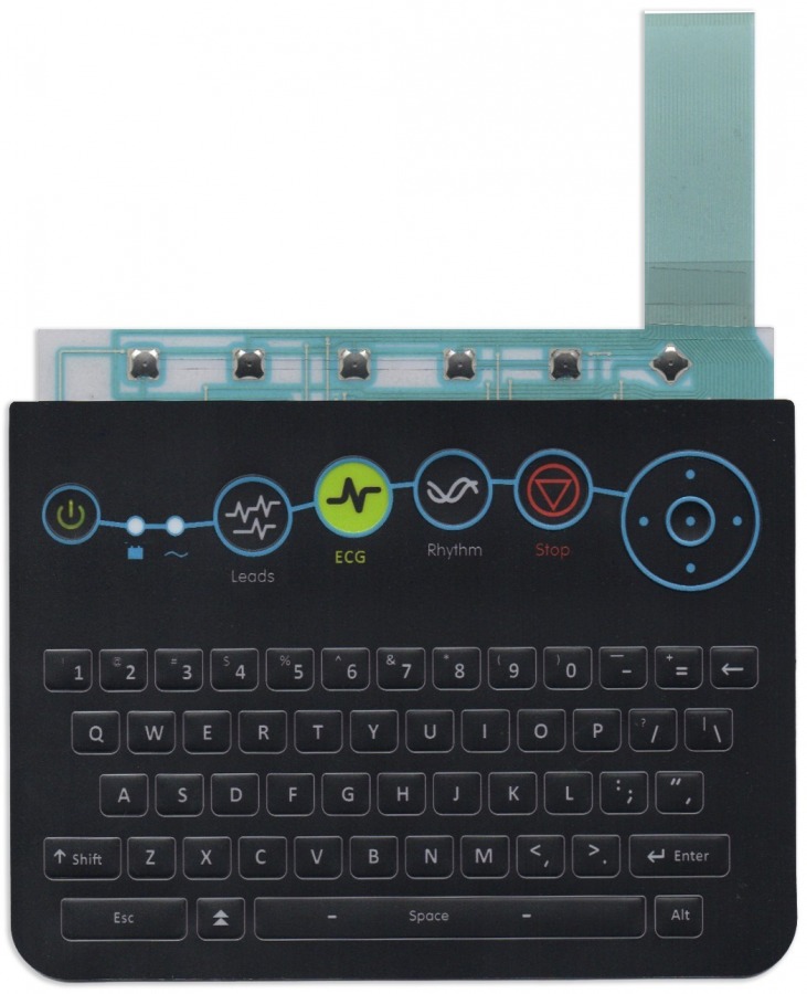 Metal domlu membrane switch ürün görseli